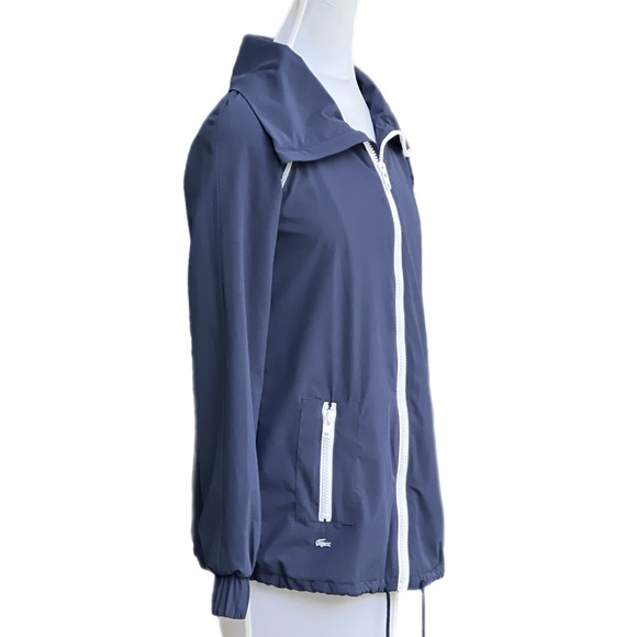 Lacoste Sport Navy Blue White Jacket New Size 32 FC 8103 - Picture 3 of 14